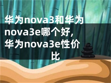 華為nova3和華為nova3e哪個(gè)好,華為nova3e性價(jià)比