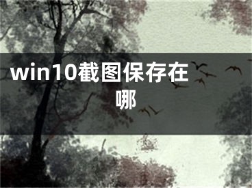 win10截圖保存在哪