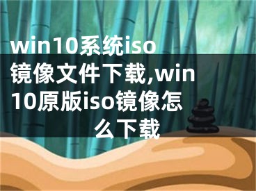 win10系統(tǒng)iso鏡像文件下載,win10原版iso鏡像怎么下載