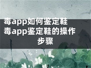 毒app如何鑒定鞋 毒app鑒定鞋的操作步驟