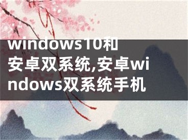 windows10和安卓雙系統(tǒng),安卓windows雙系統(tǒng)手機(jī)