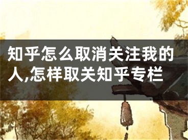 知乎怎么取消關(guān)注我的人,怎樣取關(guān)知乎專欄