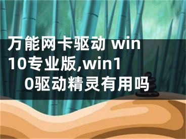 萬能網(wǎng)卡驅(qū)動 win10專業(yè)版,win10驅(qū)動精靈有用嗎