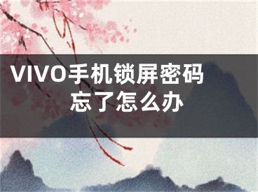 VIVO手機鎖屏密碼忘了怎么辦