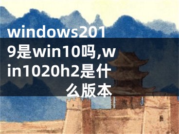 windows2019是win10嗎,win1020h2是什么版本