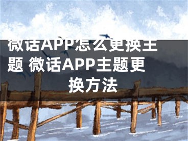 微話APP怎么更換主題 微話APP主題更換方法