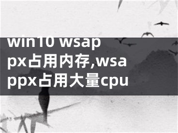 win10 wsappx占用內(nèi)存,wsappx占用大量cpu