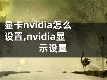 顯卡nvidia怎么設(shè)置,nvidia顯示設(shè)置