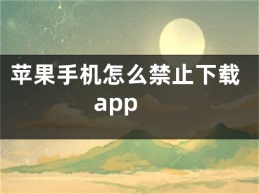 蘋果手機(jī)怎么禁止下載app