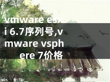 vmware esxi 6.7序列號(hào),vmware vsphere 7價(jià)格