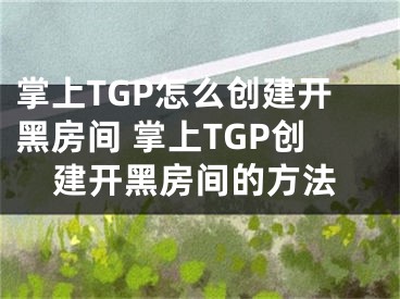 掌上TGP怎么創(chuàng)建開黑房間 掌上TGP創(chuàng)建開黑房間的方法