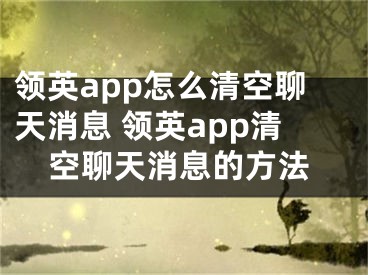 領(lǐng)英app怎么清空聊天消息 領(lǐng)英app清空聊天消息的方法