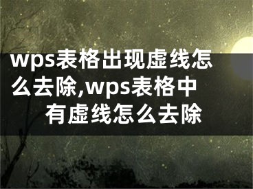 wps表格出現(xiàn)虛線怎么去除,wps表格中有虛線怎么去除