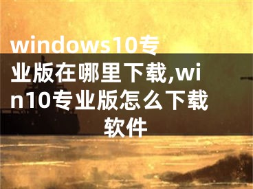 windows10專業(yè)版在哪里下載,win10專業(yè)版怎么下載軟件