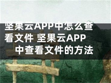 堅果云APP中怎么查看文件 堅果云APP中查看文件的方法