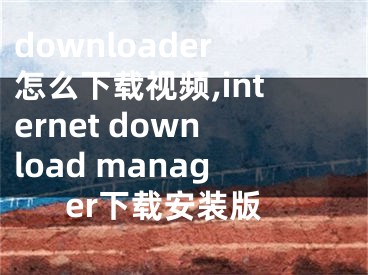 downloader怎么下載視頻,internet download manager下載安裝版