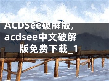 ACDSee破解版,acdsee中文破解版免費(fèi)下載_1