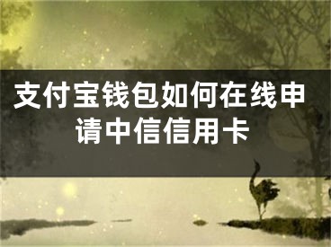 支付寶錢(qián)包如何在線申請(qǐng)中信信用卡