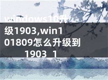 windows10升級(jí)1903,win101809怎么升級(jí)到1903_1