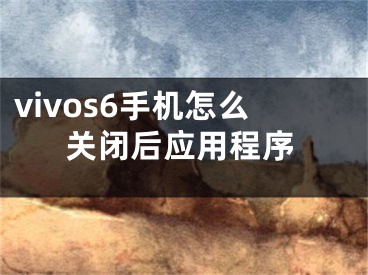 vivos6手機怎么關閉后應用程序