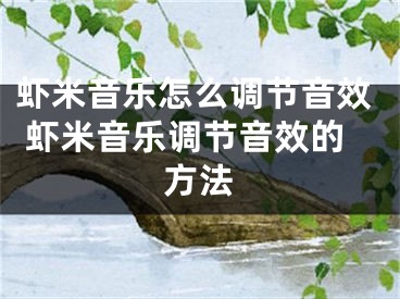 蝦米音樂怎么調(diào)節(jié)音效 蝦米音樂調(diào)節(jié)音效的方法