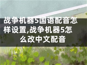 戰(zhàn)爭機器5國語配音怎樣設(shè)置,戰(zhàn)爭機器5怎么改中文配音