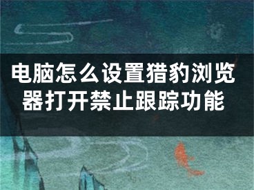 電腦怎么設置獵豹瀏覽器打開禁止跟蹤功能