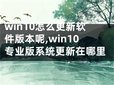 win10怎么更新軟件版本呢,win10專業(yè)版系統(tǒng)更新在哪里