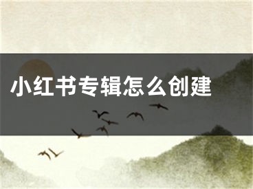 小紅書專輯怎么創(chuàng)建 