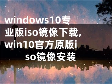 windows10專業(yè)版iso鏡像下載,win10官方原版iso鏡像安裝