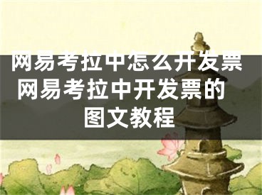 網(wǎng)易考拉中怎么開發(fā)票 網(wǎng)易考拉中開發(fā)票的圖文教程