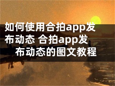 如何使用合拍app發(fā)布動態(tài) 合拍app發(fā)布動態(tài)的圖文教程