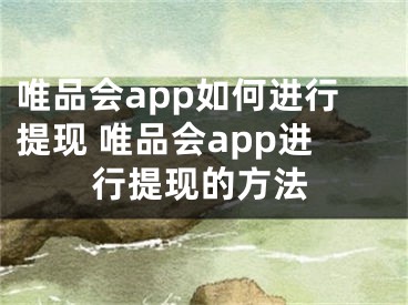 唯品會app如何進行提現(xiàn) 唯品會app進行提現(xiàn)的方法