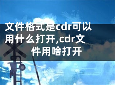 文件格式是cdr可以用什么打開,cdr文件用啥打開