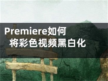 Premiere如何將彩色視頻黑白化 