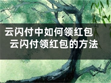 云閃付中如何領(lǐng)紅包 云閃付領(lǐng)紅包的方法