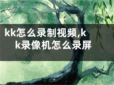 kk怎么錄制視頻,kk錄像機(jī)怎么錄屏