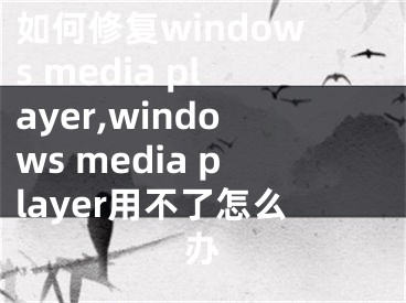 如何修復(fù)windows media player,windows media player用不了怎么辦