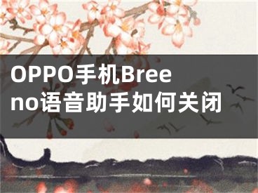 OPPO手機(jī)Breeno語(yǔ)音助手如何關(guān)閉