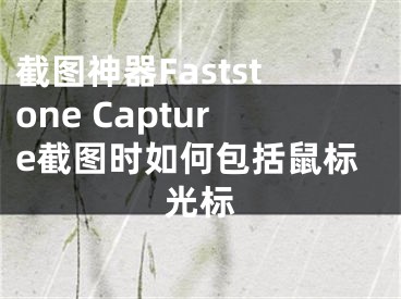 截圖神器Faststone Capture截圖時(shí)如何包括鼠標(biāo)光標(biāo)