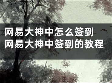 網(wǎng)易大神中怎么簽到 網(wǎng)易大神中簽到的教程