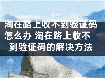 淘在路上收不到驗(yàn)證碼怎么辦 淘在路上收不到驗(yàn)證碼的解決方法