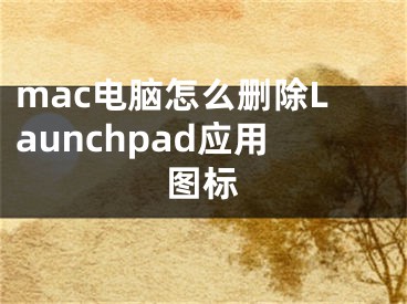 mac電腦怎么刪除Launchpad應(yīng)用圖標(biāo)