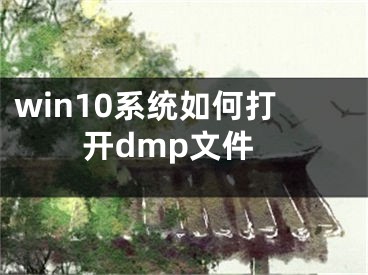 win10系統(tǒng)如何打開(kāi)dmp文件