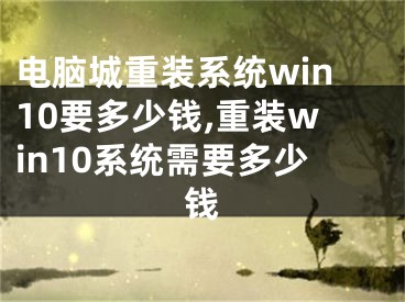 電腦城重裝系統(tǒng)win10要多少錢,重裝win10系統(tǒng)需要多少錢