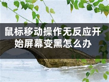 鼠標移動操作無反應(yīng)開始屏幕變黑怎么辦