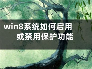 win8系統(tǒng)如何啟用或禁用保護(hù)功能