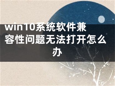 win10系統(tǒng)軟件兼容性問題無法打開怎么辦