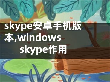 skype安卓手機版本,windows skype作用