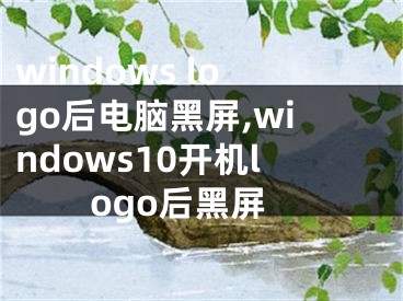 windows logo后電腦黑屏,windows10開機(jī)logo后黑屏